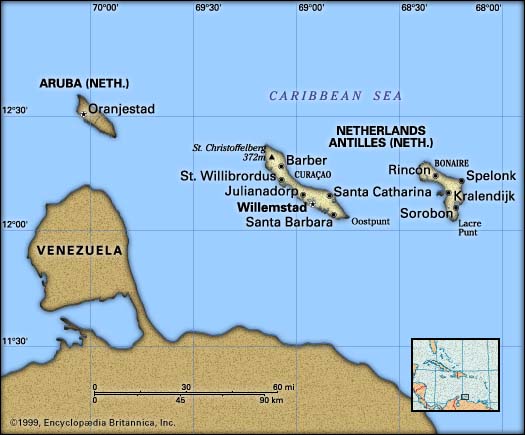 荷属安的列斯（Netherlands Antilles）使用的，海牙认证美国